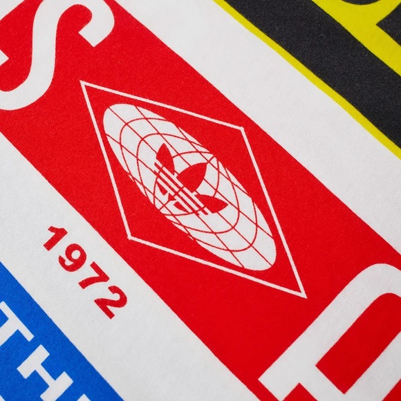 ADIDAS Multi-Scarf Mens T-Shirt Colorblock Logo Size S - Picture 5 of 5